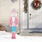 Glitzhome® 60" Christmas Wooden Pink Nutcracker Porch Decor